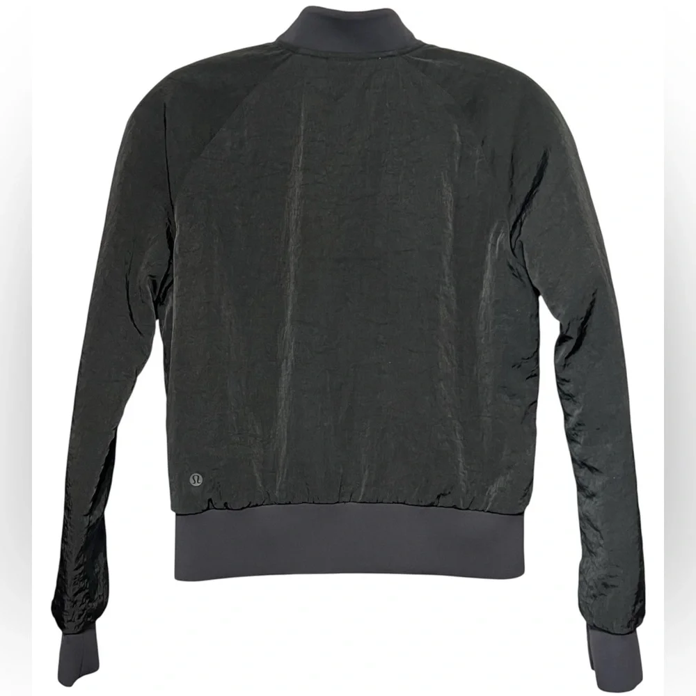 Lululemon Non-Stop Bomber Jacket Womens 4 Black Reversible Insulated PrimaLoft®